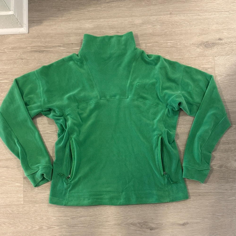 ZYIA Bright Green TurtleNeck Fleece Pullover